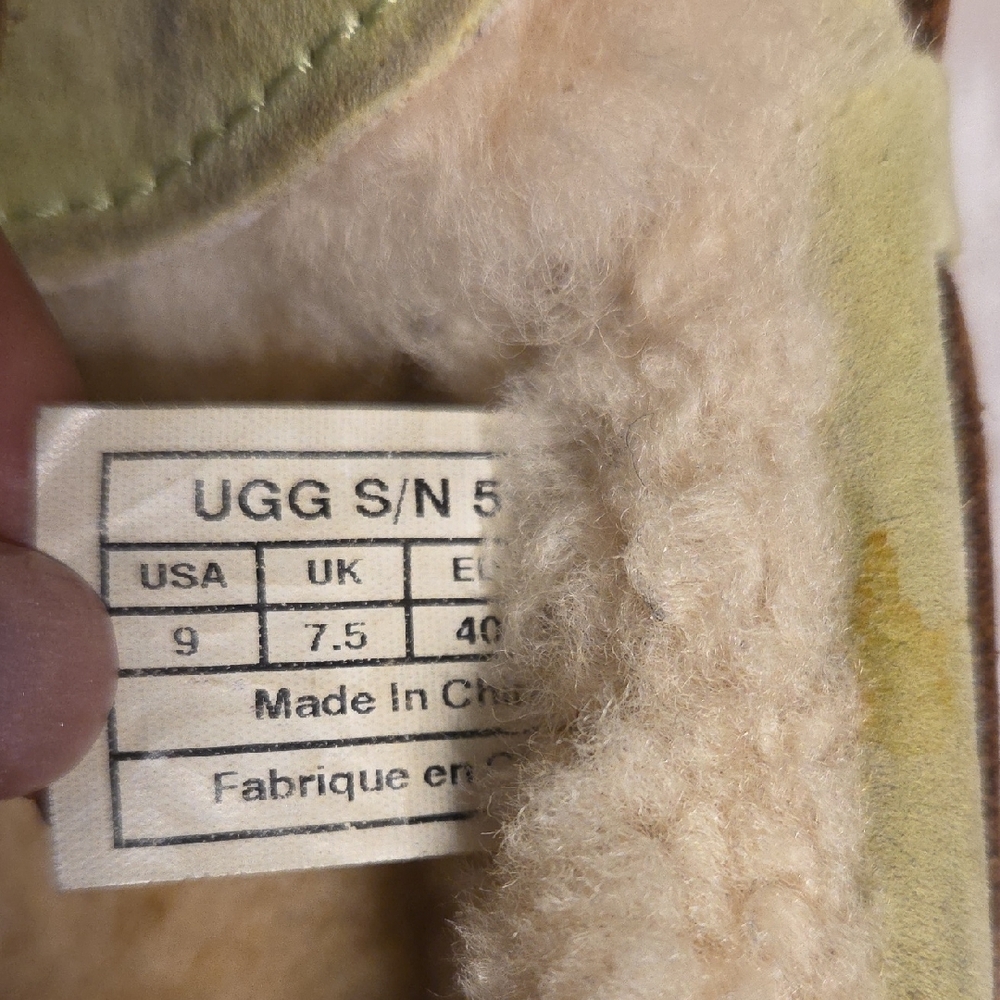 UGG Green Suede Slippers - Picture 7 of 7